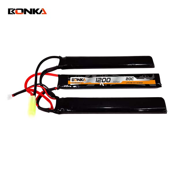 BONKA 1200mAh 20C 3S(1+1+1) A Airsoft Gun LiPo Battery